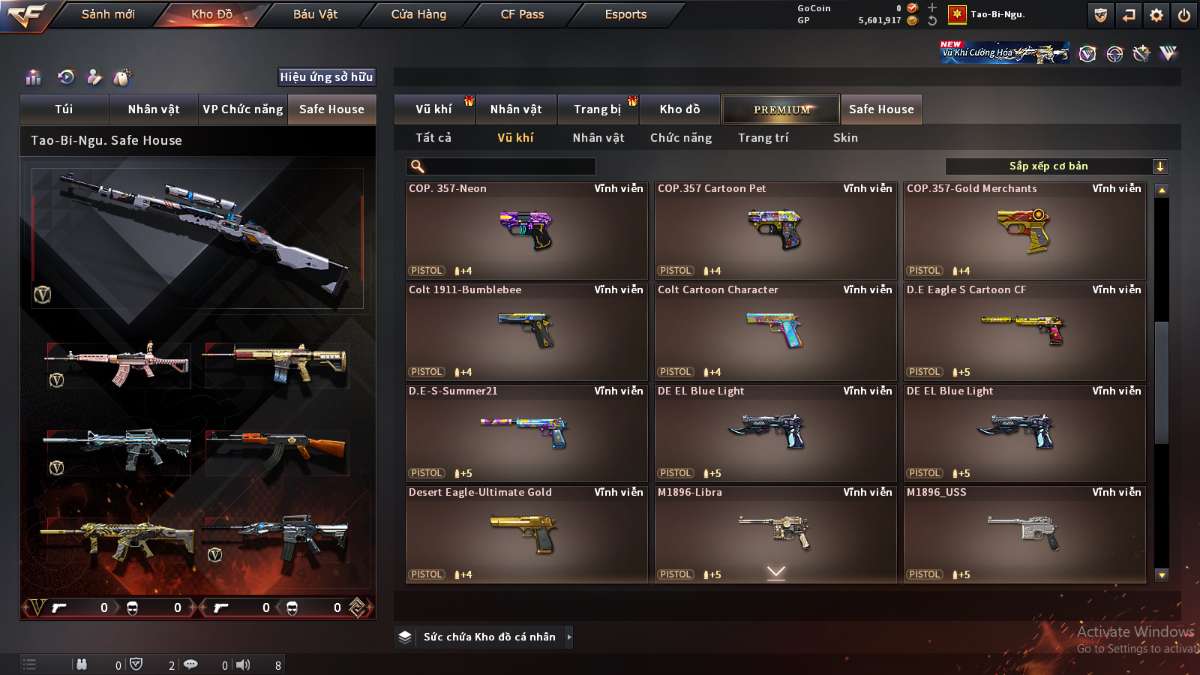 shop acc cf uy tin gia re